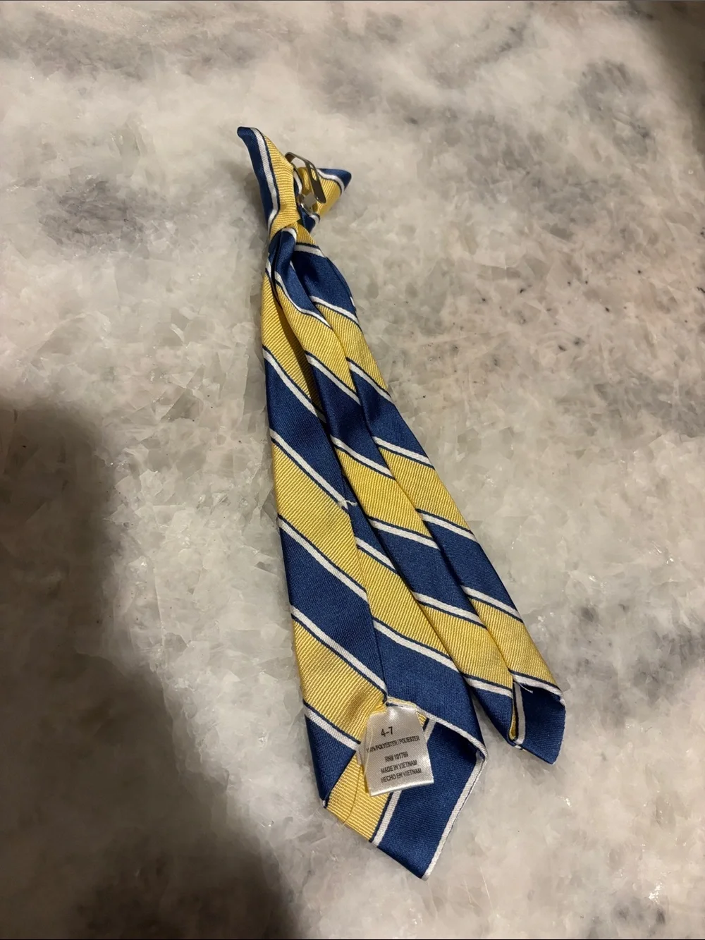 Classic Blue and Yellow Striped Men’s Tie